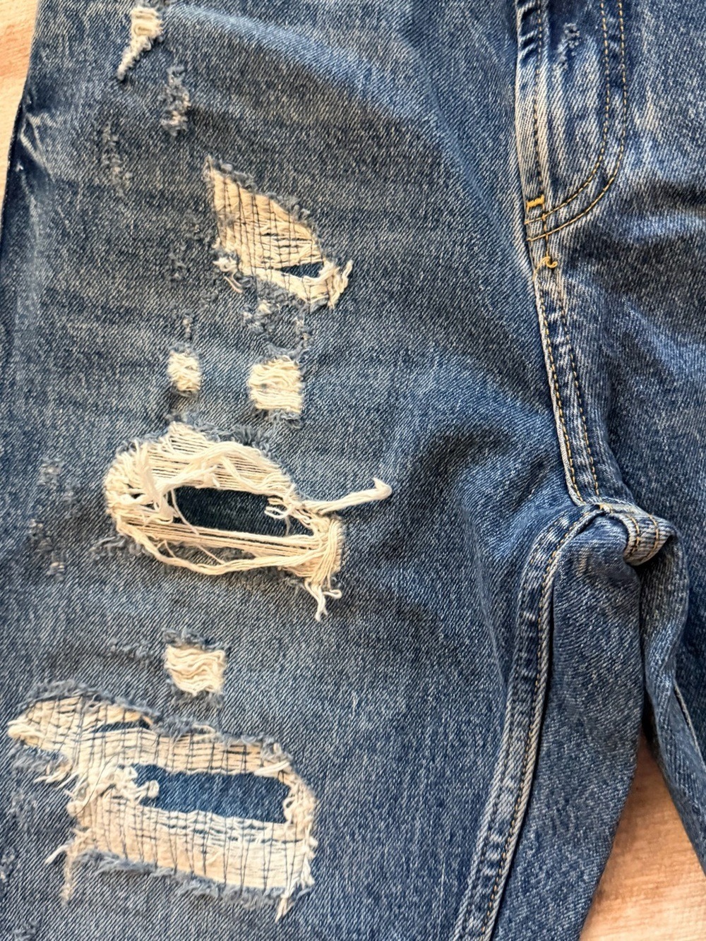 Zara Blue Kick Flare Jeans Size 6 - Picture 4 of 9